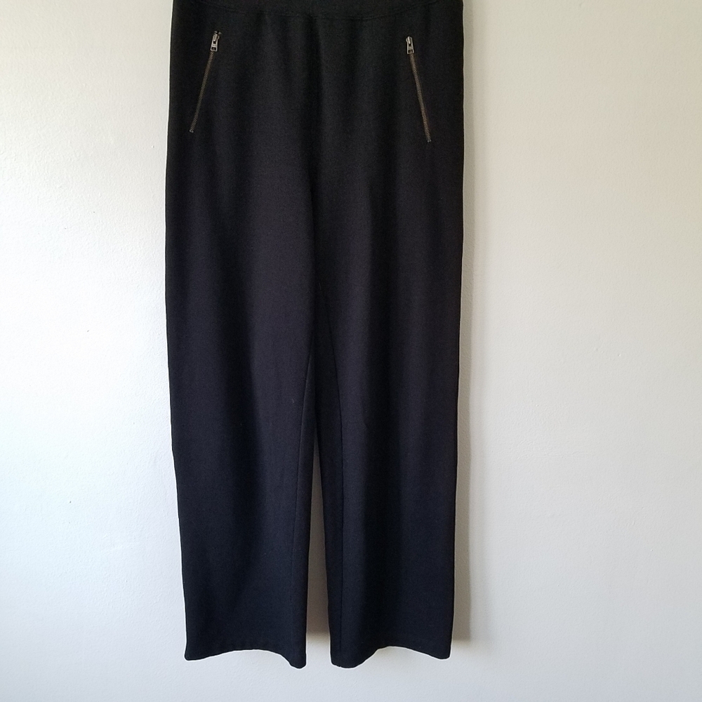 𝅺Aritzia Wilfred Free Black Zipper Pockets Wide Leg High Rise Sweatpants M - Picture 7 of 11